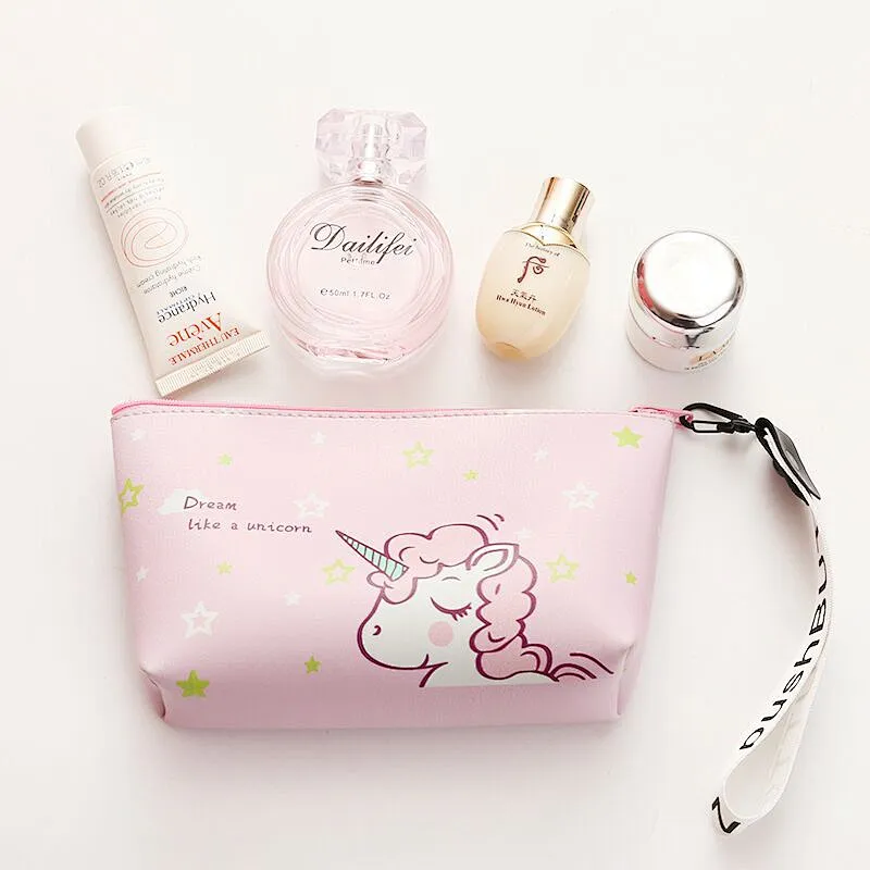 Creative Cute Girl Large Capacity Hand-Held Waterproof Travel Portable Cosmetic Bag Storage Bag
