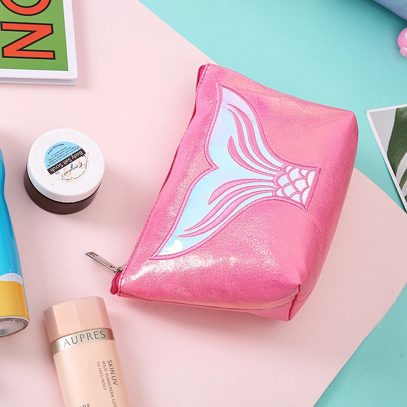 Seashell Holographic Pouch Laser Mermaid Makeup Bag Travel Organizer Cosmetics Toiletries Storage Bag