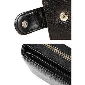 Fashion newest ladies card holder wallet custom high quality short genuine leather wallet