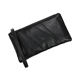Custom high quality fashion long wallets genuine leather women card wallet