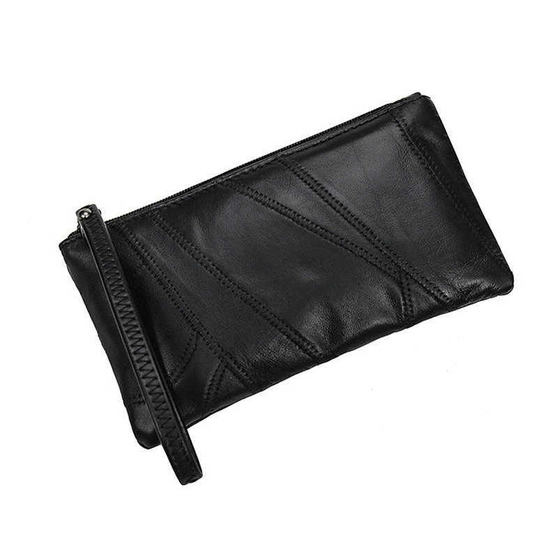 Custom high quality fashion long wallets genuine leather women card wallet