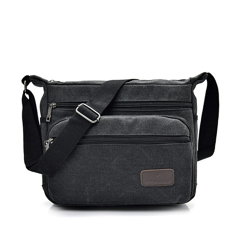 Hot Sell Classic Travel Canvas Crossbody Bag Mens Single Shoulder Messenger Bags