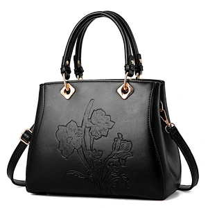 2019 Fashion cheap ladies pu shoulder bag flower tote bag handbag for women