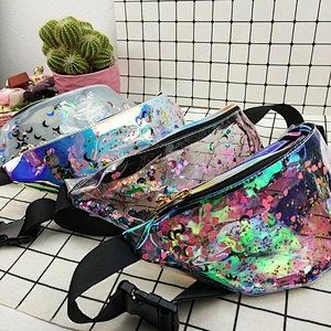 Fashion Laser Beach Waist Bag Fashion Cool Quicksand Bag Waist Bag Crossbody Hit Color