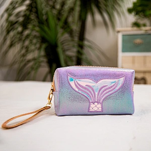 6 Color Mermaid Tail Cosmetic Bag Pu Leather Laser Waterproof Bag Portable Multi-functional Make Up Bag