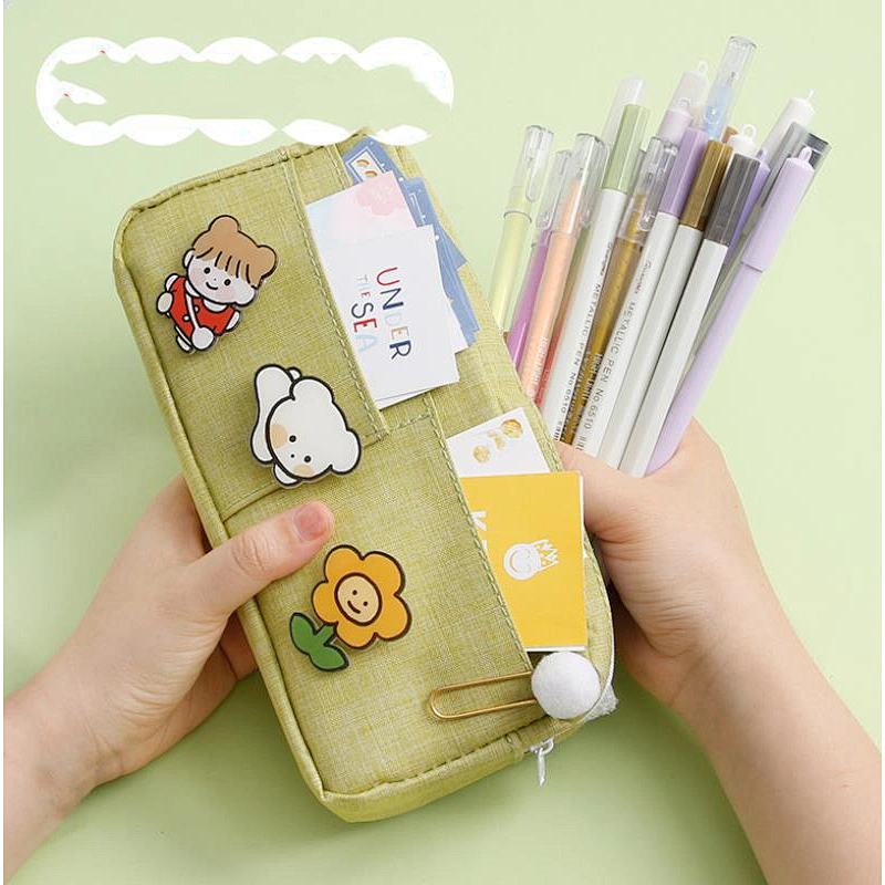 Ins Girl Pencil Case Korean School Pupils Creative Small Cartoon Rabbit Stationery Bag