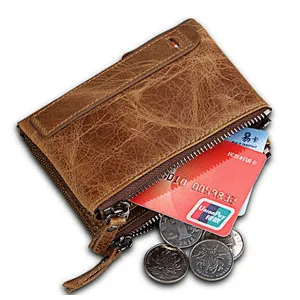 Unique Quality Mens Business Genuine Leather Cork  Mens vintage Leather Wallet