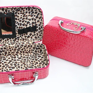 Mirror Stone Grain Portable Makeup Case Beautiful Storage Fashion Customized Logo Woman Cosmetic Box