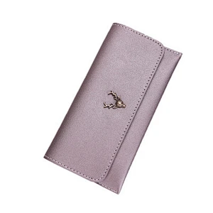 Promotional Waterproof Long Card Wallet PU Leather Girls Tote Wallet