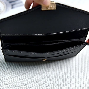 New Geometric Envelope Clutch Card Holders fashion women ladies  leather long wallet