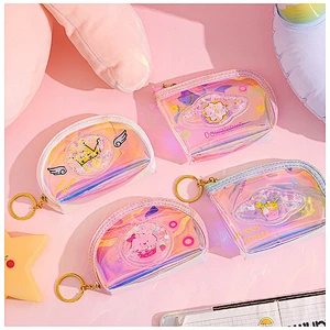 Manufacturer fashion laser quicksand coin purse girl storage coin bag student mini purse