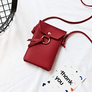 2020 New Ladies Mobile Phone Bag Solid Color Small Fresh Buckle Shoulder Bag Ladies Diagonal Handbag