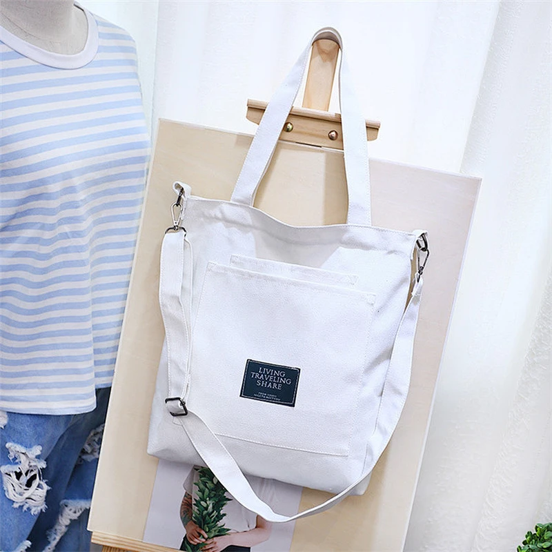 New Fashion Canvas Shopping Shoulder Handbags Students Canvas Bag Tote Bag