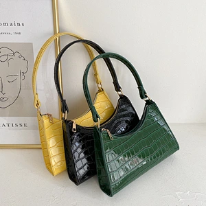 Western Style Underarm Bag Female 2020 Popular All-Match Shoulder Bag Solid Color Soft Small Square Bag
