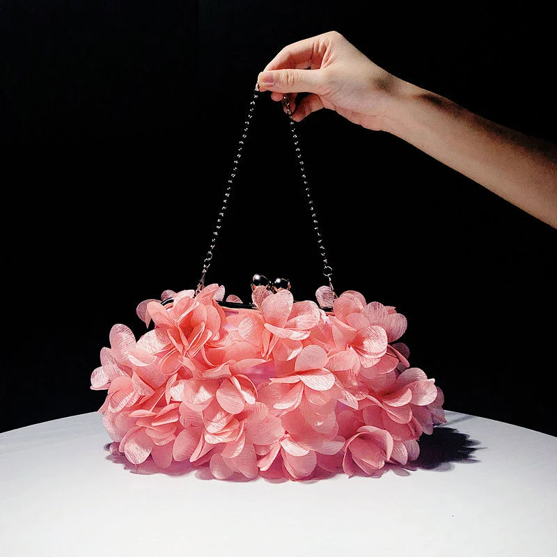 Luxury Style Flowers Evening Bag Ladies Elegant Clutch Bag Handbag