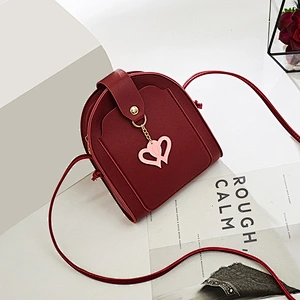 Beautiful Double Heart Decor Luxury Small Cross Body Mini Bags For Women And Ladies