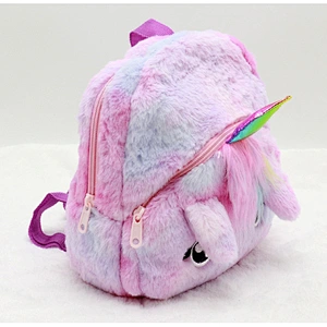 Fashion cartoon unicorn children kindergarten girl small school bag cute plush backpack