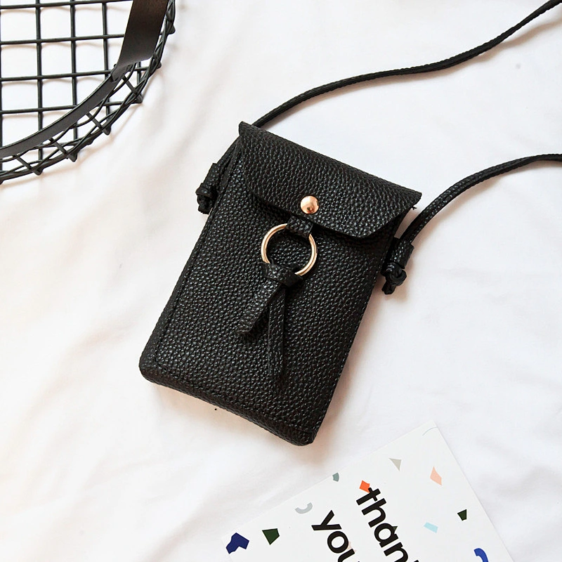 2020 New Ladies Mobile Phone Bag Solid Color Small Fresh Buckle Shoulder Bag Ladies Diagonal Handbag