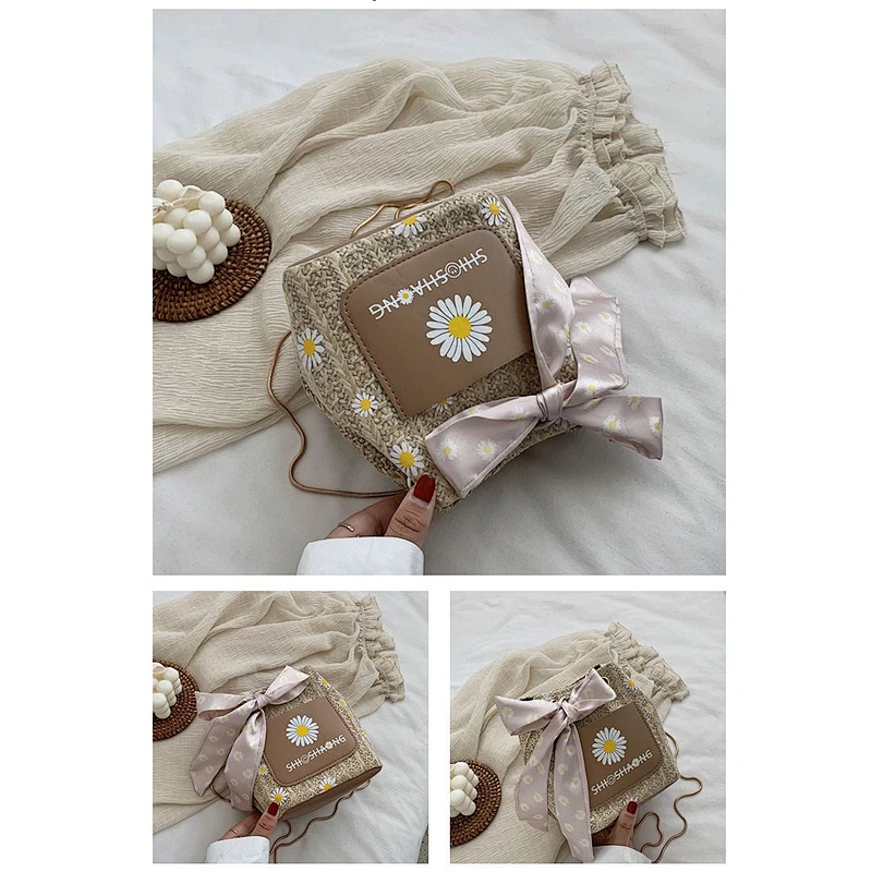 Wholesale 2020 Summer Custom Rattan Bag Woven Straw Bag Female Seaside Vacation Beach Small Bag