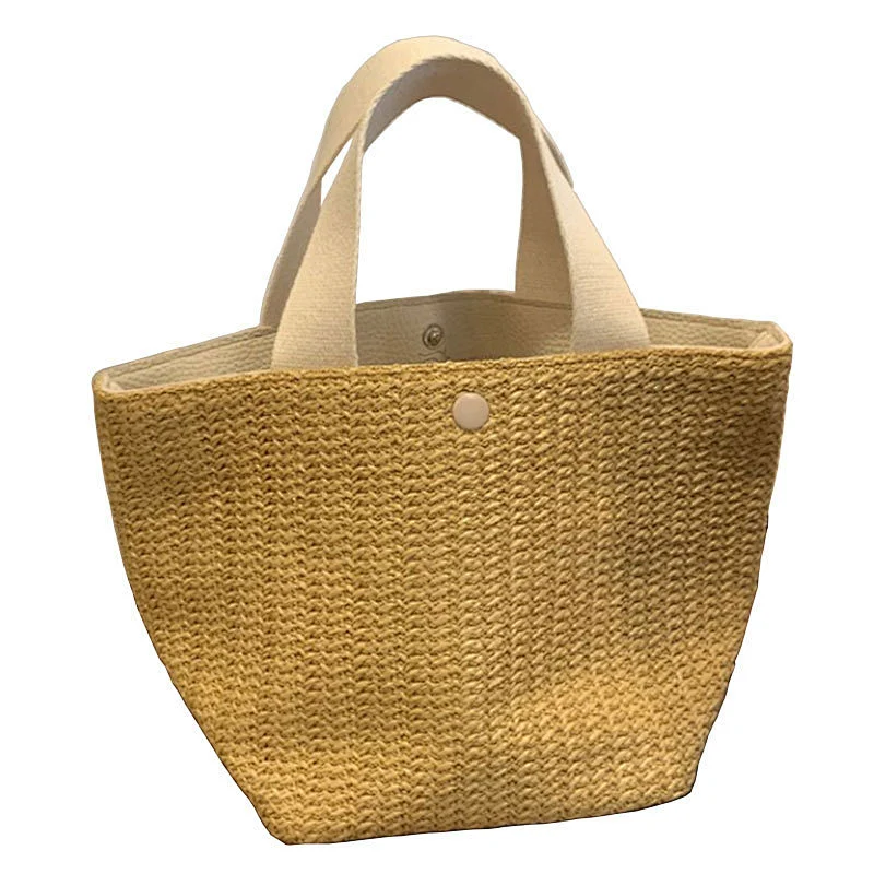 New Ins Style Student Fashion Trend Summer Beach Vacation Picnic Portable Straw Rattan Woven Bag