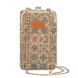 Fashion Wood Grain Women'S Shoulder Bag Chain Mobile Phone Bag Ladies Shoulder Messenger Bag