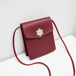 Fashion Retro Small Square Bag Flower Decoration Shoulder Bag Female Crossbody Bag