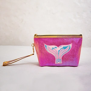 Fashion Waterproof Customized Logo Laser Women Cosmetic Pouch Bag Travel Bolsa De Cosmeticos