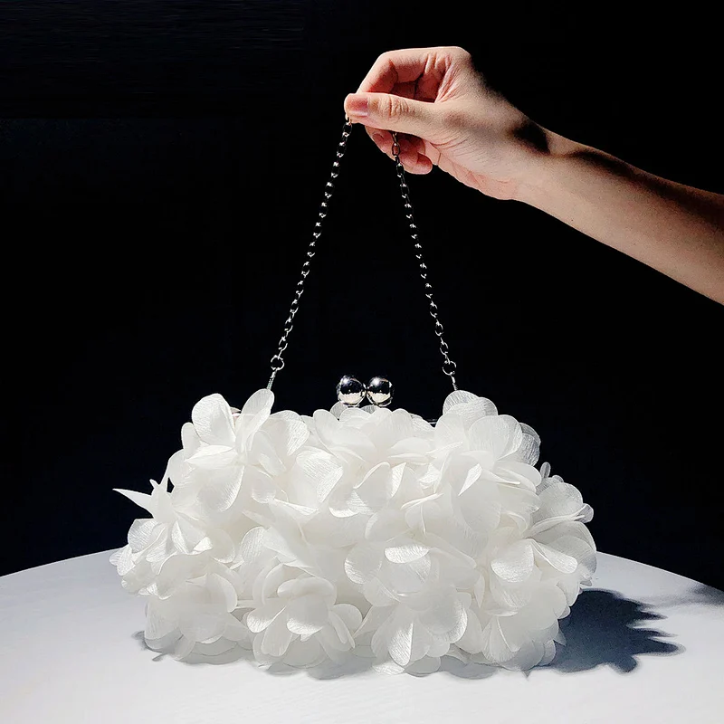 Luxury Style Flowers Evening Bag Ladies Elegant Clutch Bag Handbag
