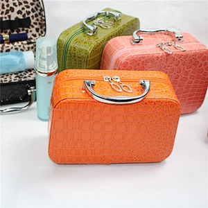 Mirror Stone Grain Portable Makeup Case Beautiful Storage Fashion Customized Logo Woman Cosmetic Box