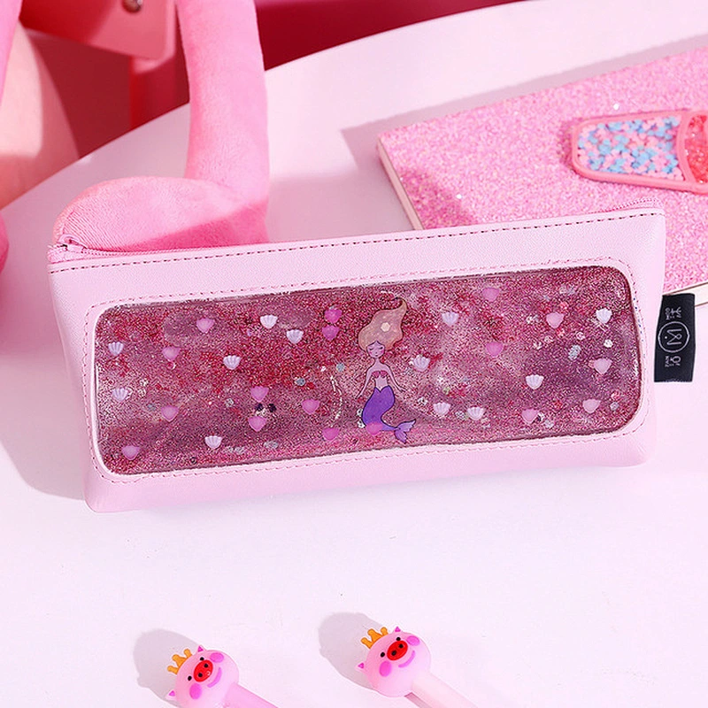 Wholesale Kids Funny Laser Pvc Pencil Case Shining Bag, Glitter Clear Pvc Pencil Bag With Zipper