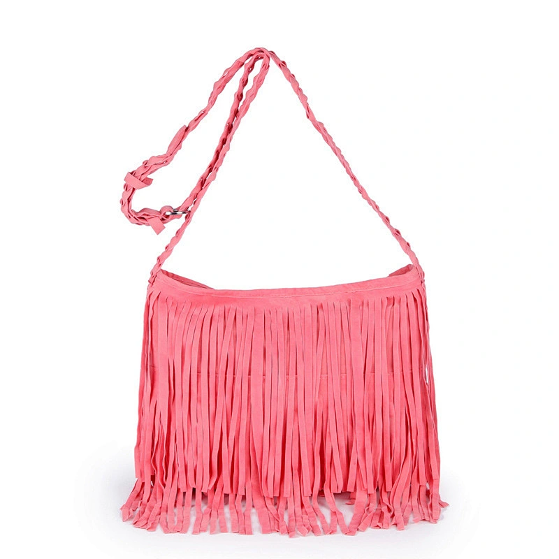 Popular Europe Style Crossbody Bags with Fashion Tassels Woven Long straps Women Handbags Lady's Bags Purses Shoulder Bag