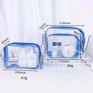 Pvc Cosmetic Bag Transparent Waterproof 2020 New Large-Capacity Portable Travel Separate Packaging Wash Storage Bag