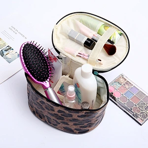 Fashion Wild Girl Storage Bag Travel Bag Leopard Pattern Print Portable Cosmetic Bag