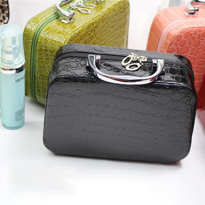 Mirror Stone Grain Portable Makeup Case Beautiful Storage Fashion Customized Logo Woman Cosmetic Box