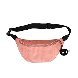 Japanese Harajuku personality funny corduroy messenger bag female cute ugly girl soft sister breast bag female
