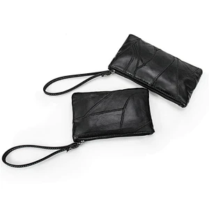 Custom high quality fashion long wallets genuine leather women card wallet