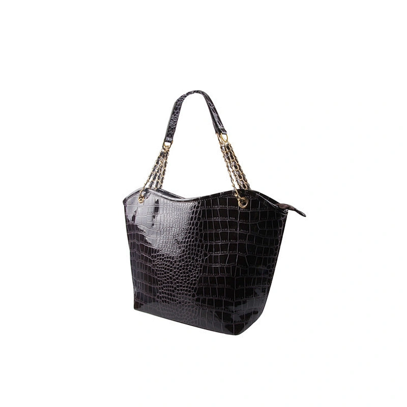 Fashion Design Crocodile Grain Women Shoulder Tote Bag Handbag