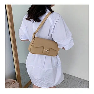 Classic Fashion Joker Pure Color High Quality Leather Women's Shoulder Bag Handbag