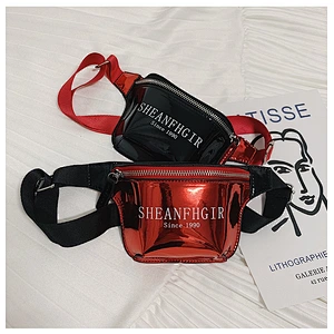 Customization Women Waterproof Laser Wide Belt Waist Pack Transparent Outdoor Fanny Pack