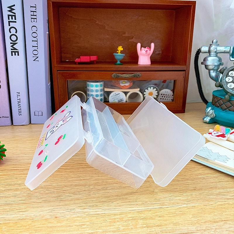 Girl Ins Double-Layer Pencil Case Creative Korean Cute Cartoon Pencil Case Japanese Frosted Stationery Box