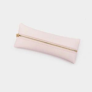 Simple Pencil Case PU Solid Color Student Pencil Bag Creative Leather Storage Pencil Case