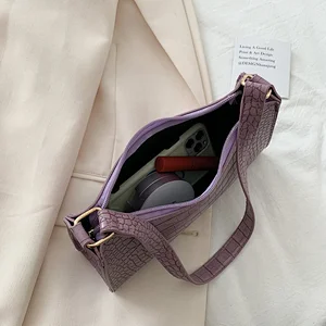 Summer Small Fresh Bag Female 2020 Popular New Trend Purple Underarm Wild Fashion One-Shoulder Bag