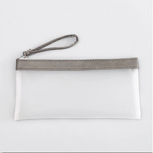 Korean Stationery Transparent Matte Pencil Bag Simple Jelly Plastic Color Matching Student Pencil Case