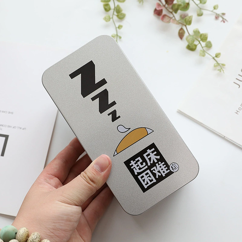 Double-Layer Tinplate Stationery Box Korea Creative Boys Girls Student Pencil Bag Multifunctional Storage Box