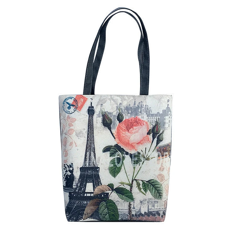2019 New Arrivals Handbags Women Custom Printed Durable Canvas Shopping Sling Bag