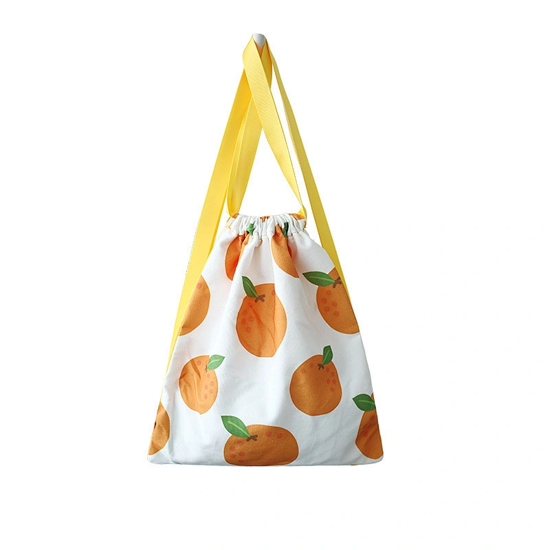 Fashion New Design Summer Canvas Custom Logo Printing Drawstring Canvas Rucksack Ladies Backpack Women