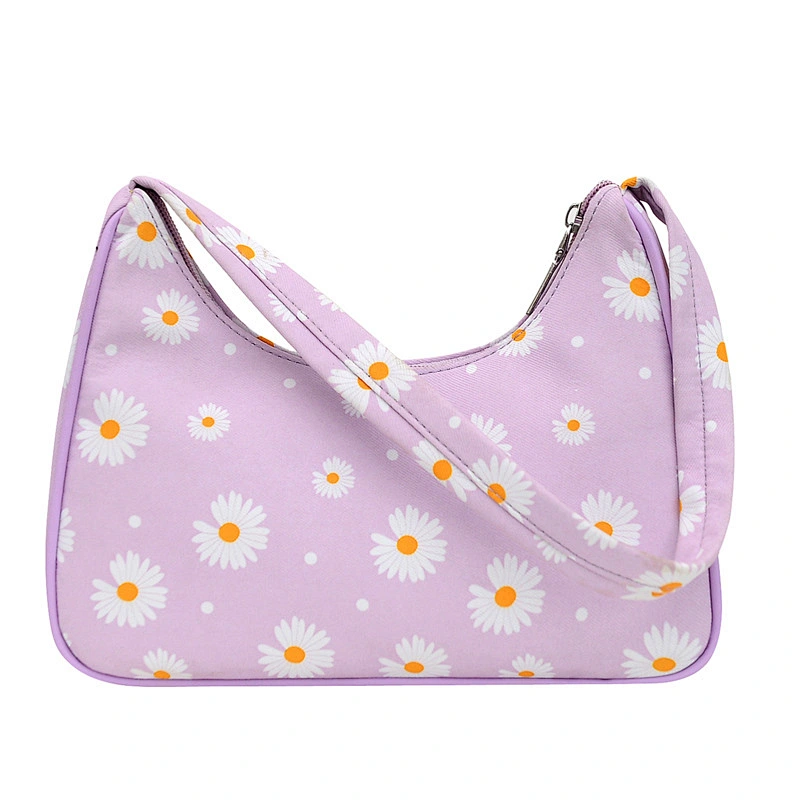 Wholesale Mini Crossbody Bag Amazon Shoulder Bag Women Fashion Nylon Printed Daisy Underarm Bag