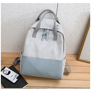 Trendy Fashion Large Corduroy Casual Travel School Bag Backpack for Teenager Girls