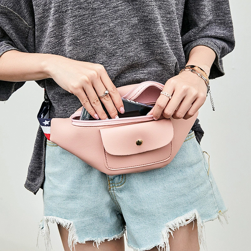 Factory Wholesale 2020 Waist Bag Spring Summer Korean Version New Color Ribbon Multi-Pocket Shoulder Chest Bag