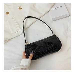 2020 Ins Summer New European Style Clutch Bag Female Crocodile Pattern Portable Bright Leather Underarm Bag